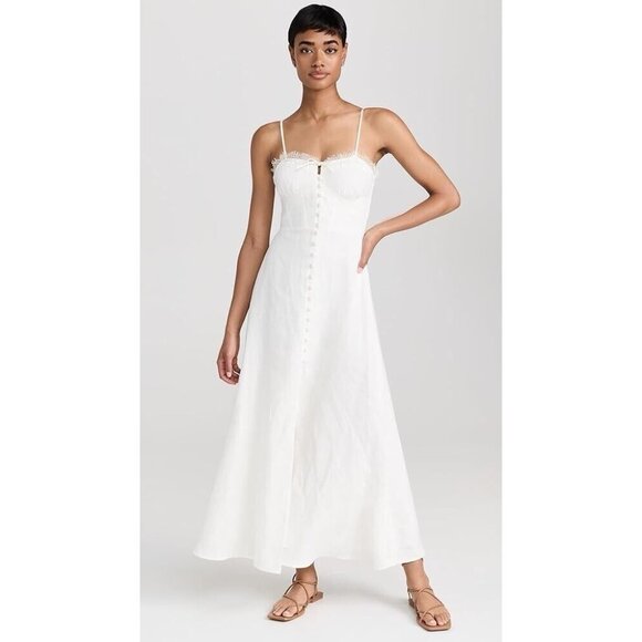 LoveShackFancy Linella Dress Antique White - Picture 7 of 7